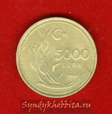 5000 лир 1994 года Турция